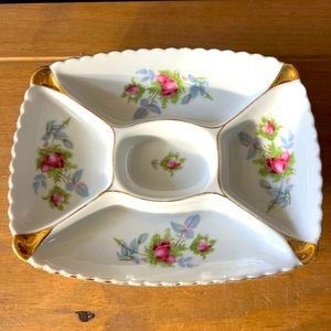Vintage from the 1960’s Marco divided dish. Perfect condition. Made in Japan